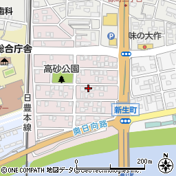 宮崎県日向市高砂町89周辺の地図