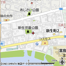 宮崎県日向市新生町周辺の地図