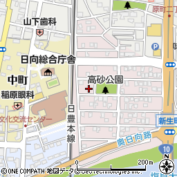 宮崎県日向市高砂町201周辺の地図