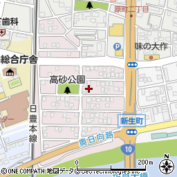 宮崎県日向市高砂町85周辺の地図