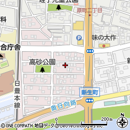 宮崎県日向市高砂町72周辺の地図