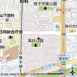 宮崎県日向市高砂町周辺の地図