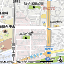 宮崎県日向市高砂町68周辺の地図