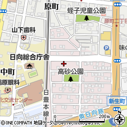 宮崎県日向市高砂町209周辺の地図