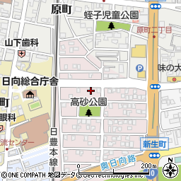 宮崎県日向市高砂町212周辺の地図