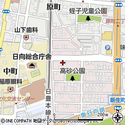宮崎県日向市高砂町208周辺の地図