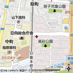 宮崎県日向市高砂町206周辺の地図