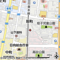 宮崎県日向市原町1周辺の地図