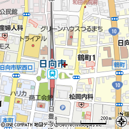 宮崎県日向市鶴町周辺の地図