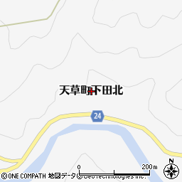 熊本県天草市天草町下田北周辺の地図