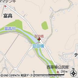 豆田橋周辺の地図