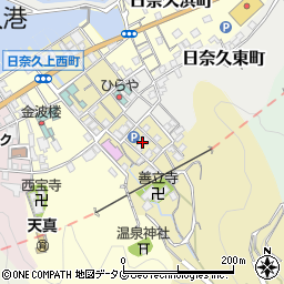 熊本県八代市日奈久中町周辺の地図