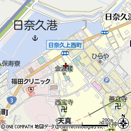 熊本県八代市日奈久上西町周辺の地図