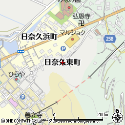 熊本県八代市日奈久東町182周辺の地図