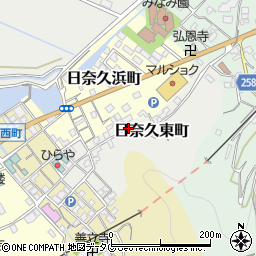 熊本県八代市日奈久東町190周辺の地図