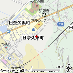 熊本県八代市日奈久東町174周辺の地図