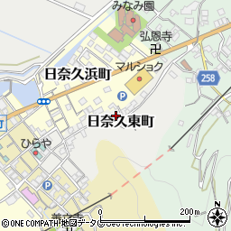 熊本県八代市日奈久東町185周辺の地図