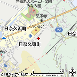熊本県八代市日奈久東町168周辺の地図