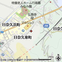 熊本県八代市日奈久東町167周辺の地図