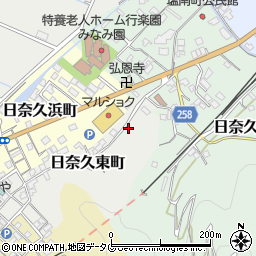 熊本県八代市日奈久東町165周辺の地図
