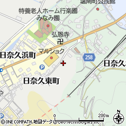 熊本県八代市日奈久東町164周辺の地図