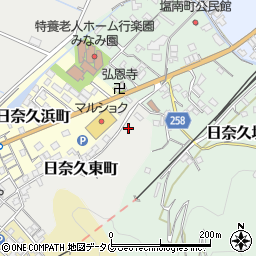 熊本県八代市日奈久東町159周辺の地図