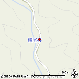 横尾谷周辺の地図