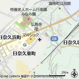 熊本県八代市日奈久東町158周辺の地図