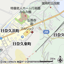 熊本県八代市日奈久東町160周辺の地図