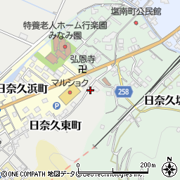 熊本県八代市日奈久東町156周辺の地図