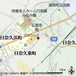 熊本県八代市日奈久東町155周辺の地図
