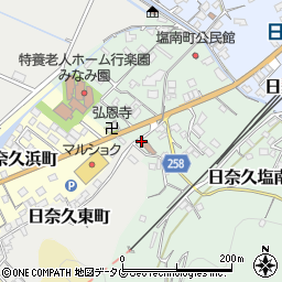 八代市日奈久コミュニティセンター周辺の地図