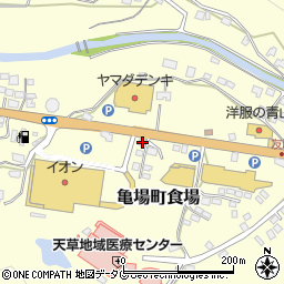 熊本県天草市亀場町食場784-4周辺の地図