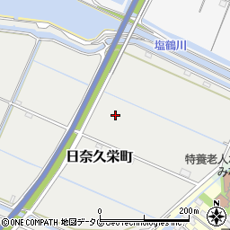 熊本県八代市日奈久栄町周辺の地図