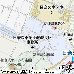 熊本県八代市日奈久塩北町周辺の地図