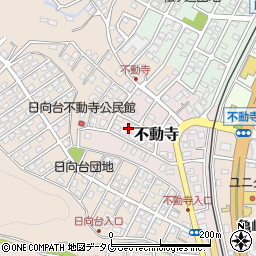 宮崎県日向市不動寺周辺の地図