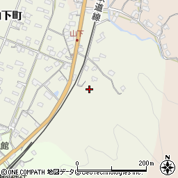 熊本県八代市日奈久山下町周辺の地図