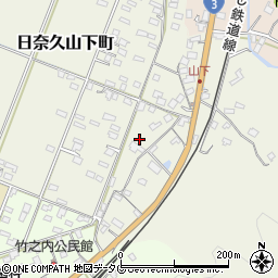 熊本県八代市日奈久山下町2580周辺の地図