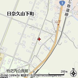熊本県八代市日奈久山下町3402周辺の地図