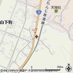 熊本県八代市日奈久山下町1939周辺の地図