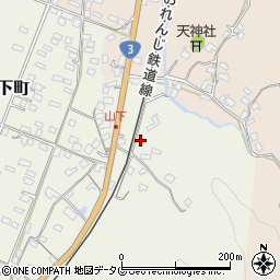 熊本県八代市日奈久山下町2522周辺の地図