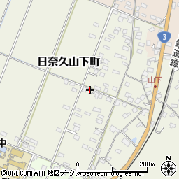 熊本県八代市日奈久山下町3358周辺の地図