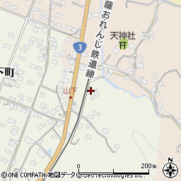 熊本県八代市日奈久山下町2433周辺の地図
