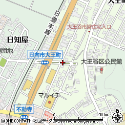 宮崎県日向市大王町周辺の地図
