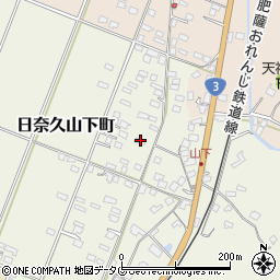 熊本県八代市日奈久山下町3476周辺の地図