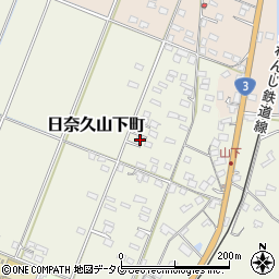 熊本県八代市日奈久山下町3495周辺の地図