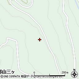 宮崎県美郷町（東臼杵郡）南郷山三ヶ周辺の地図