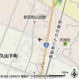 熊本県八代市日奈久山下町3494周辺の地図
