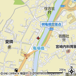 亀場簡易郵便局周辺の地図