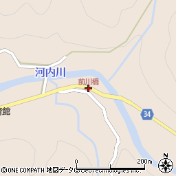 前川橋周辺の地図